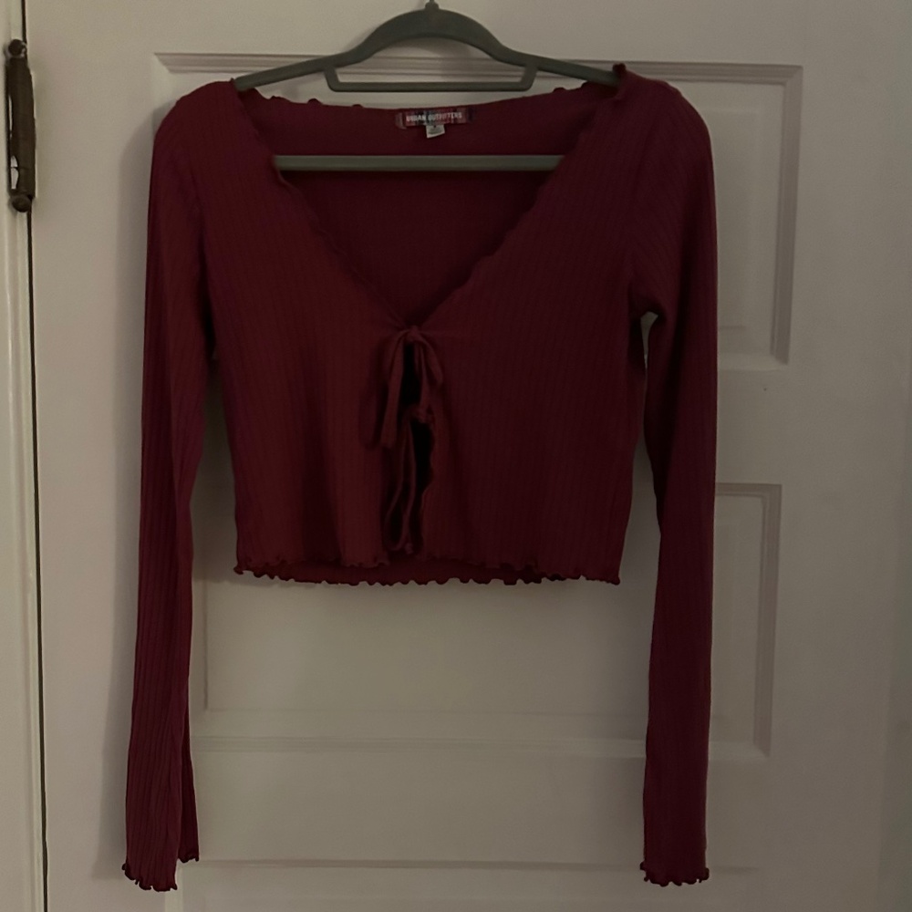 Urban Outfitters burgundy wrap top